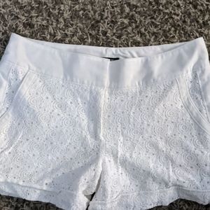 Maurices White Floral Shorts